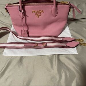 Prada dual strap zip tote bag